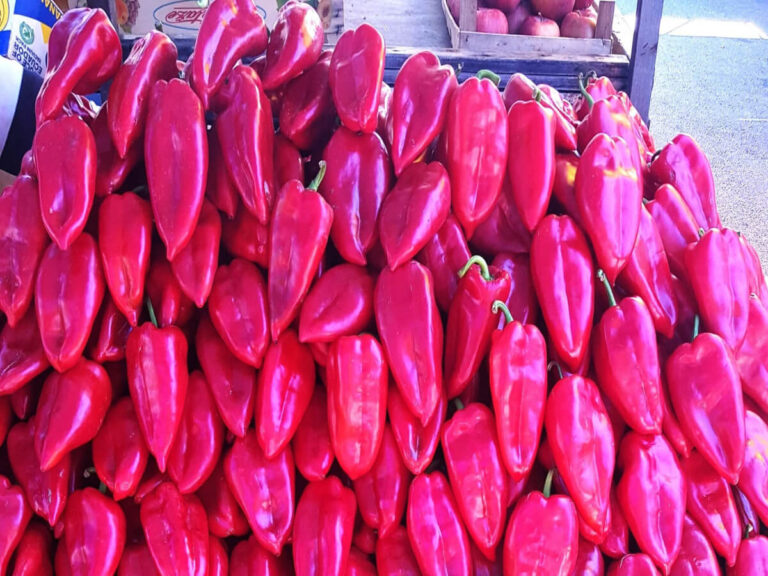 fresh vegetables at a green market in Belgrade, Serbia