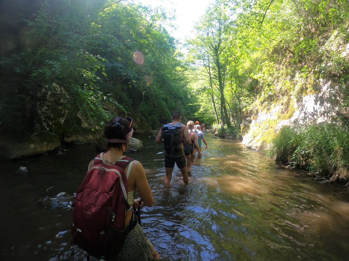 Hiking on the river Pek, close to the desert in Serbia