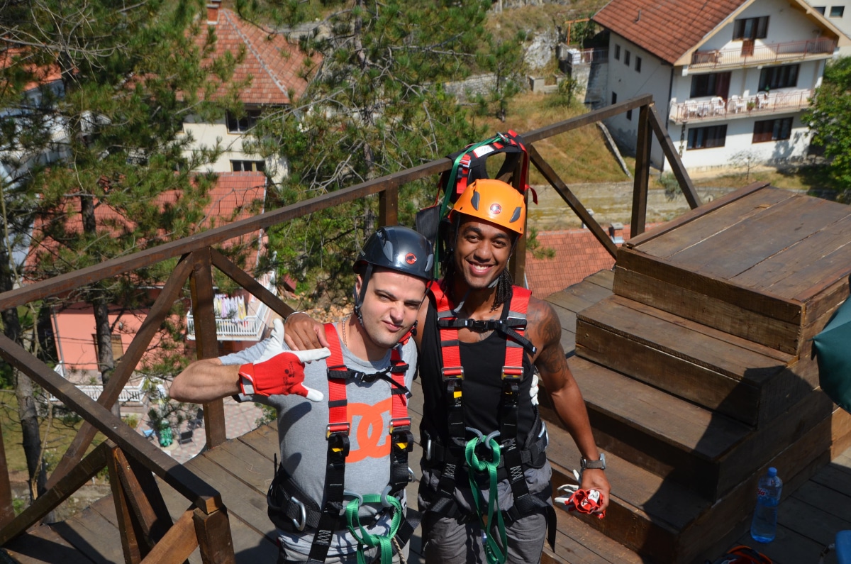 Zip line in Visegrad