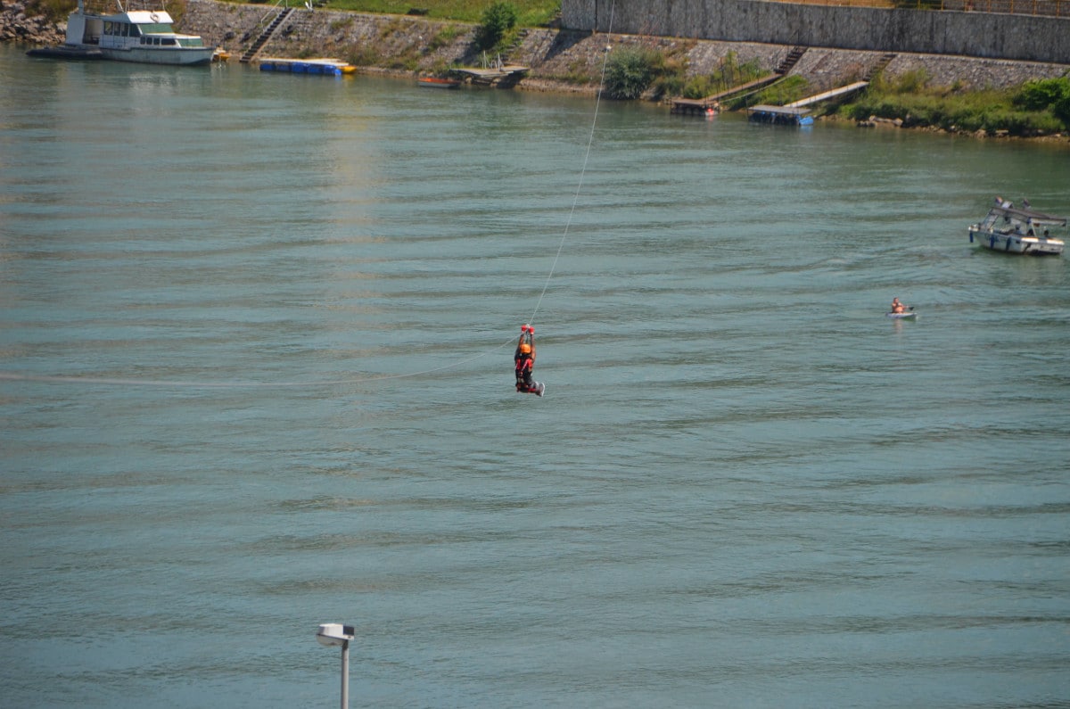 Half way Zipline in Visegrad