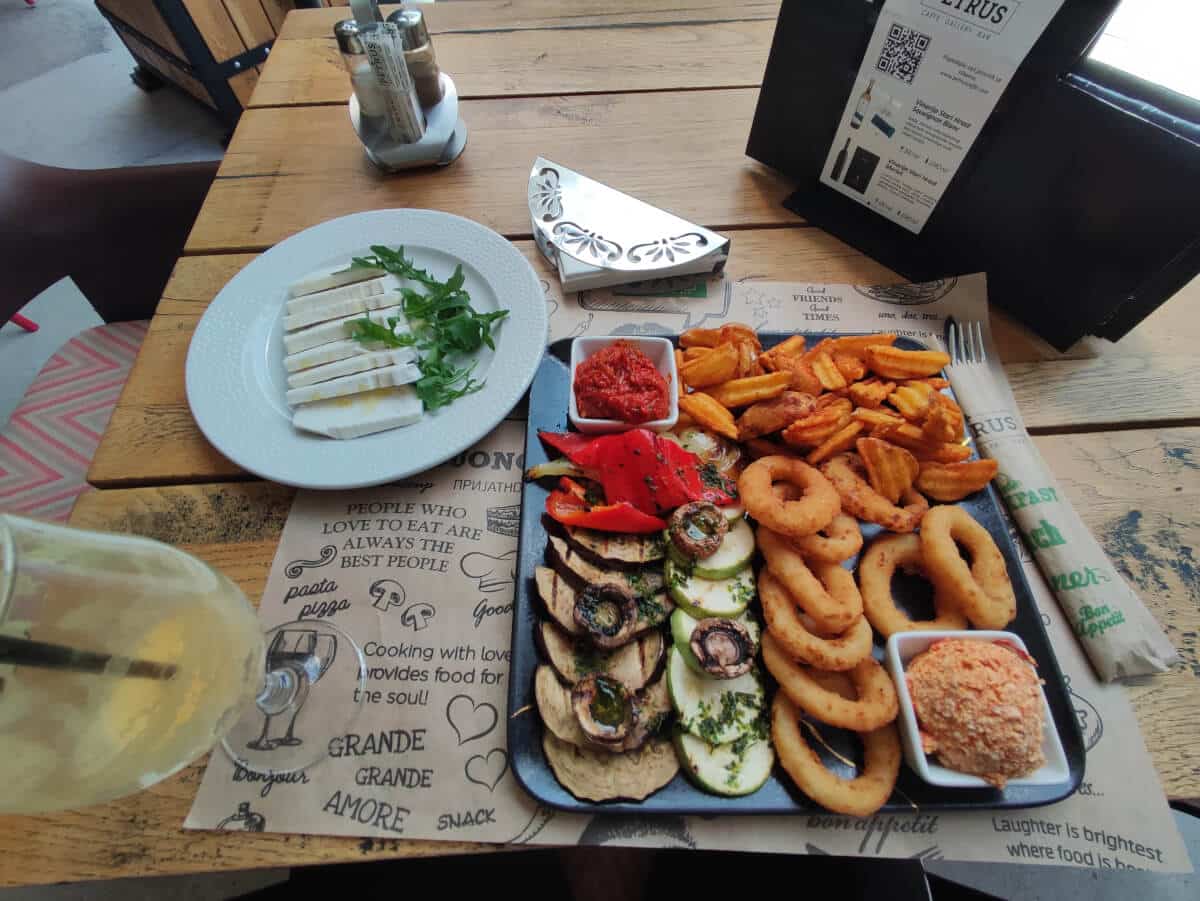 Vegetarian dish on a restaurant in Novi Sad