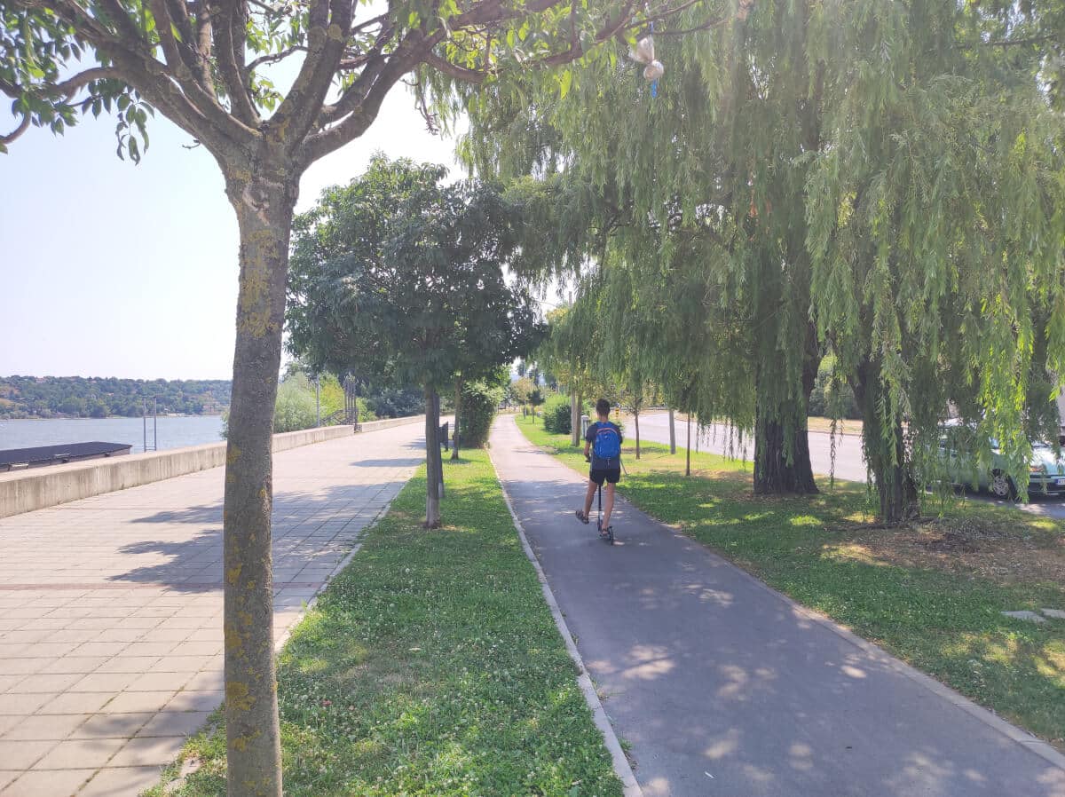 Cycling lanes in Novi Sad