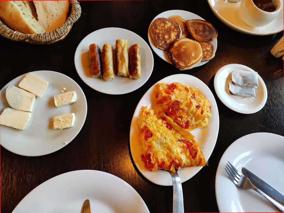 Georgian breakfast in Mestia