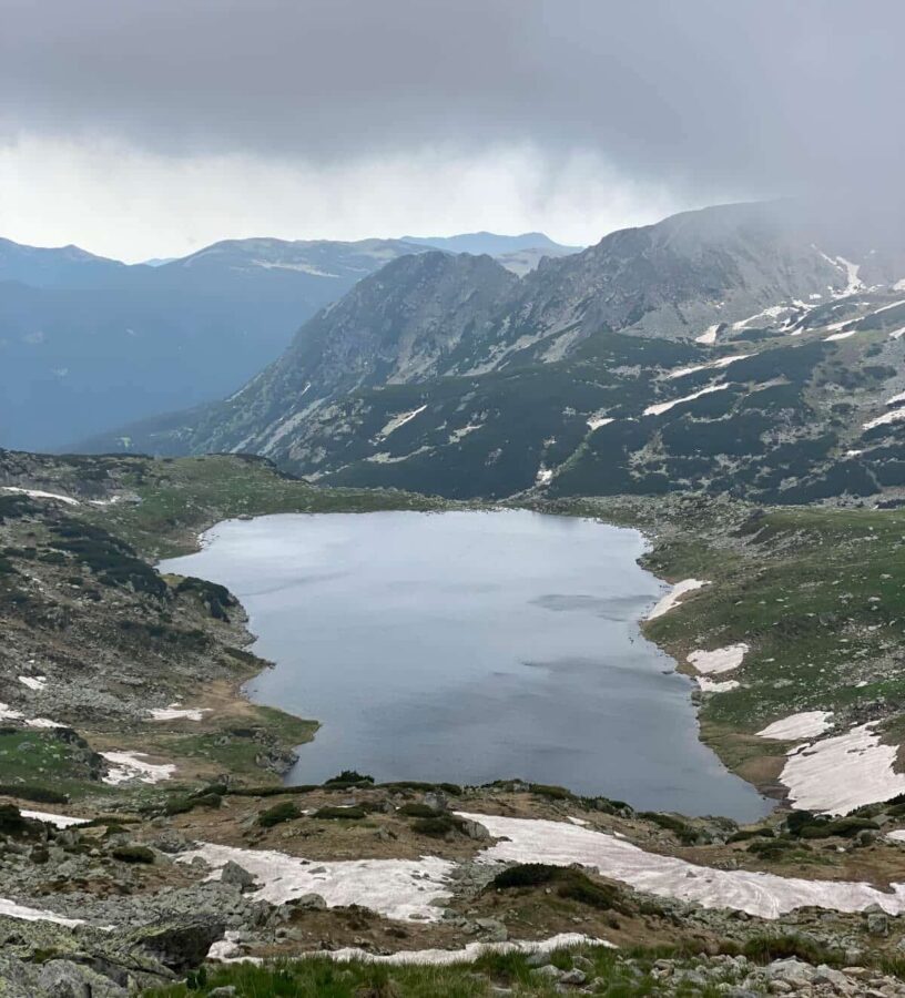 View of the Bucurei Lake from the Custura Bucurei Peak