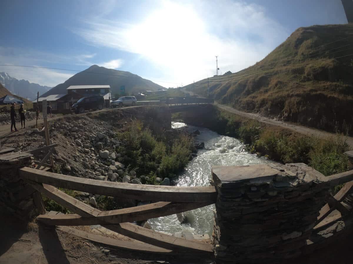 Meeting point to get a marshrutka in Ushguli