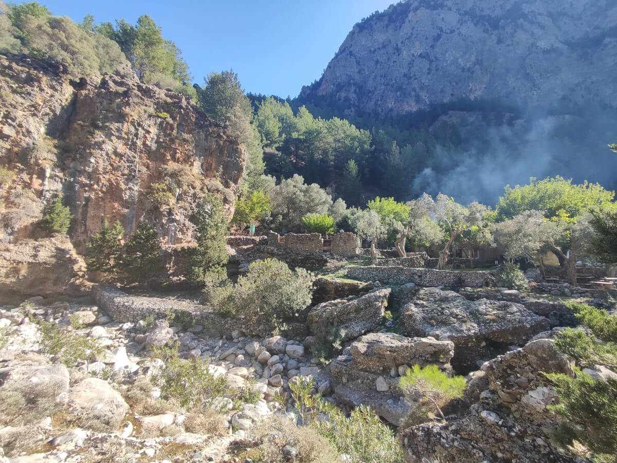 Settlement in the Samaria Gorge National Park