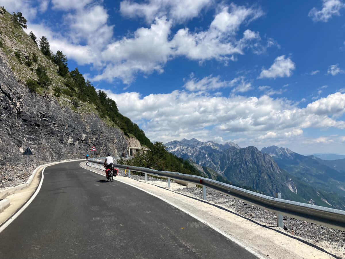 Cycling on the way to Theth National Park