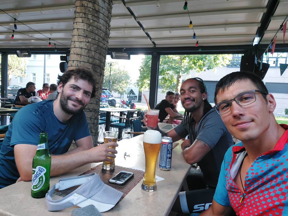 Guys having drinks in Podgorica, Montenegro