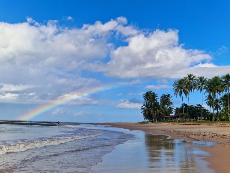 rainbow over Itaparica island in Bahia, Brazil