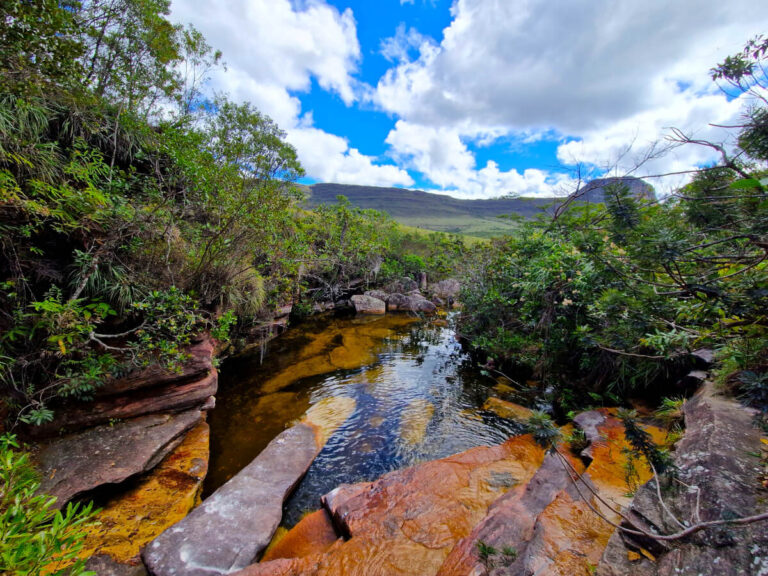 Aguas claras waterfall in Vale do Capao