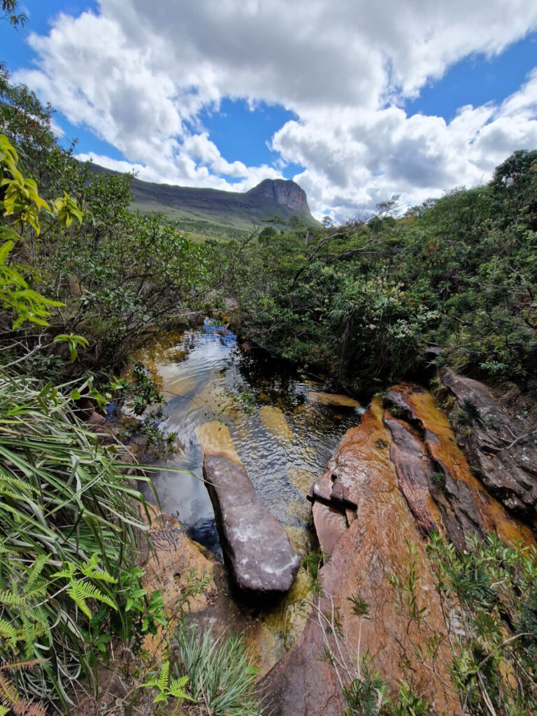 View from the top of the Aguas Claras waterfall