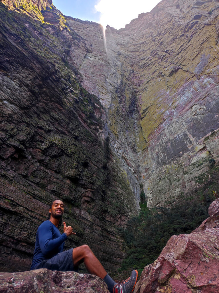 View of the Fumaca waterfall from the bottom