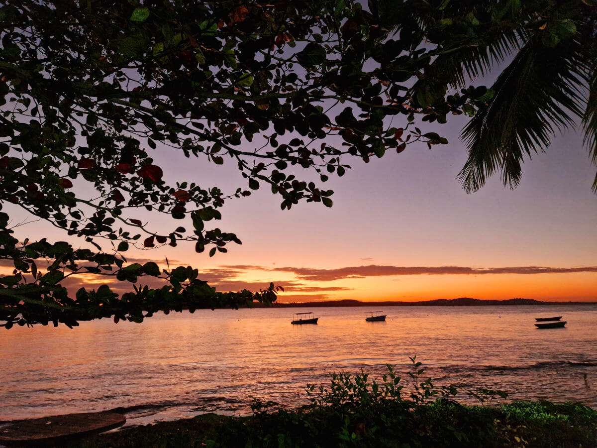 sunset at the Catu beach on Itaparica Island