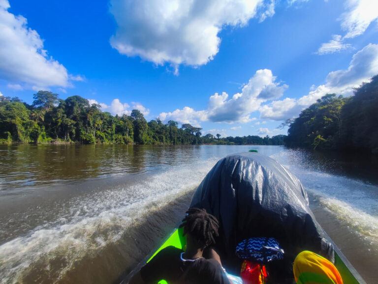 Boat ride in the Surinamese River