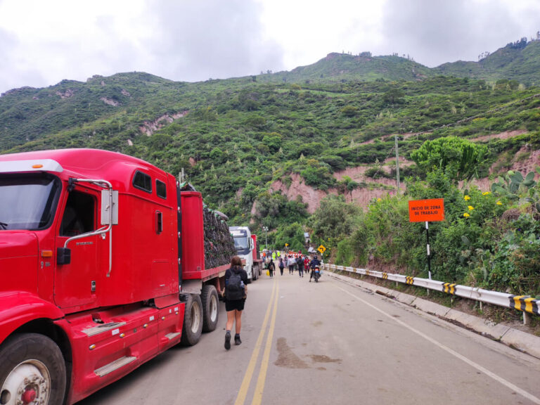 Rio Blanco bridge in Peru