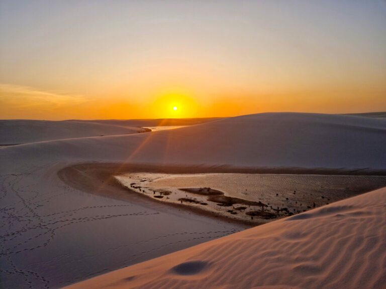 Sunset in Lencois Maranhenses National Park