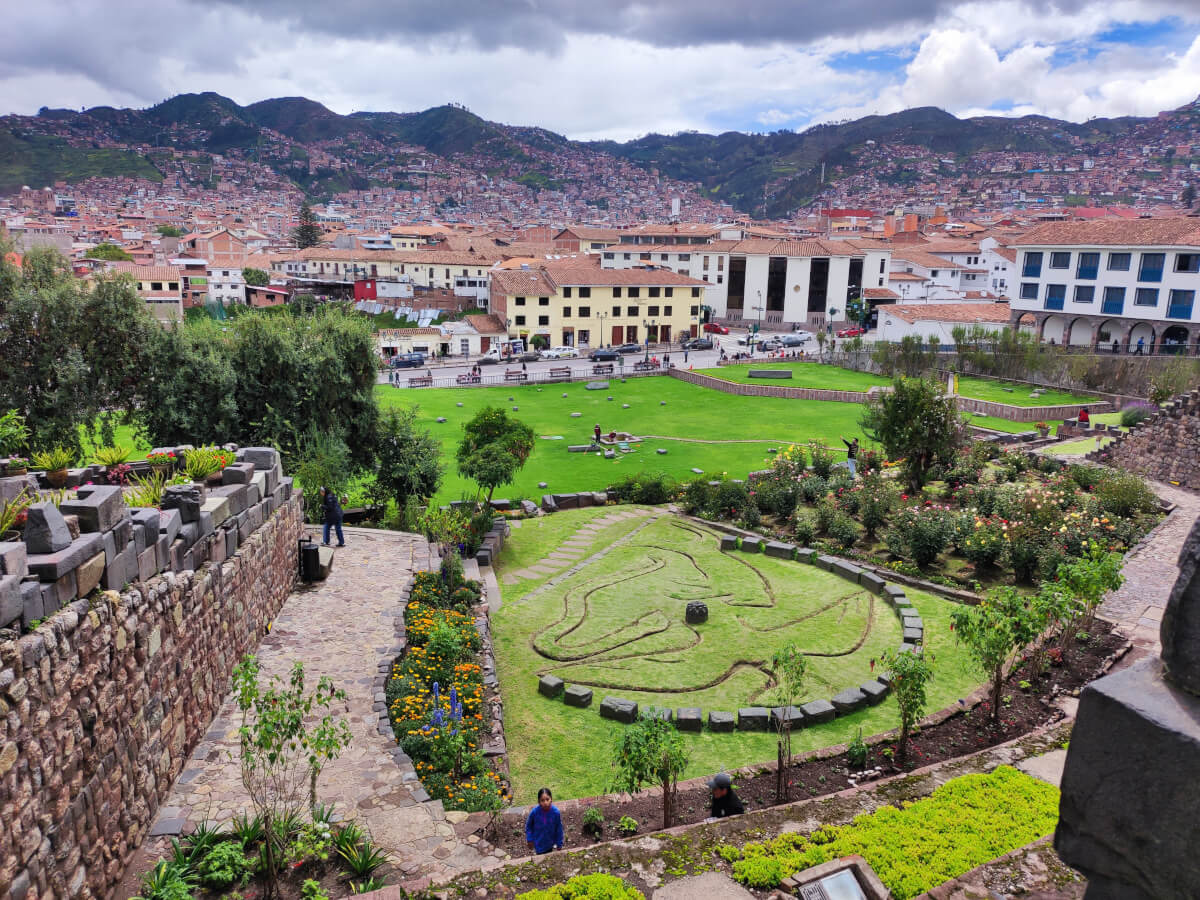 View of the Inca Temple in Cusco, Peru