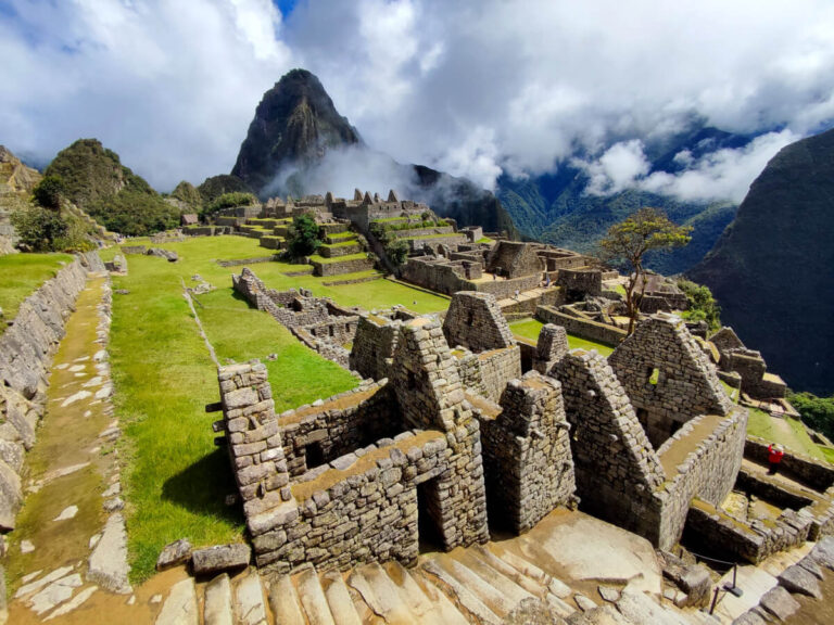 View of Machu Picchu from the left side of the archaeological site