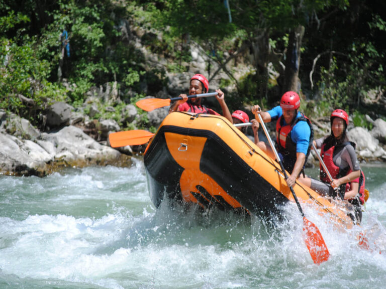 Wild rafting in Serbia at the Lim River