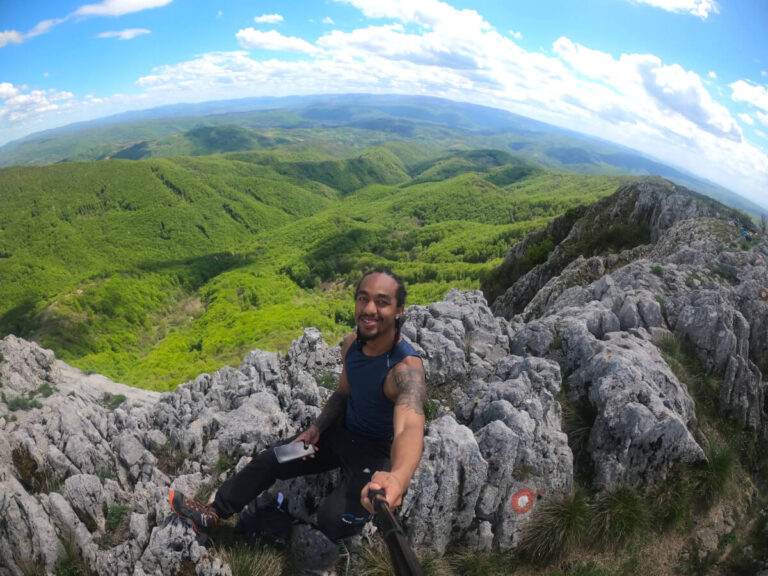 View from the Mali Vukan mountain peak in Serbia