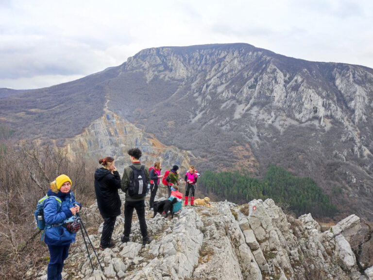 View from a hiking trail near the peak of the Jezevac Mountain