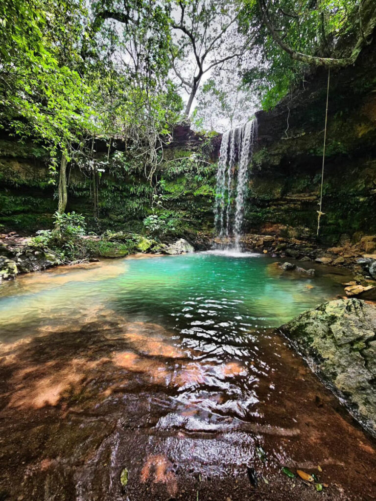 Turtle waterfall in the Chapada dos Guimaraes