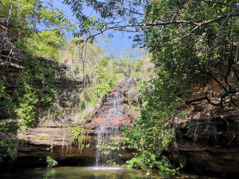 Waterfall near the city of Pedro II in Brazil