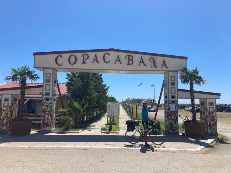 Man in front of Copacabana in Montenegro