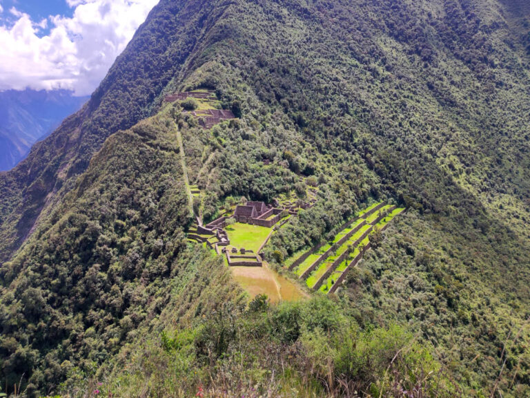 View of the archaeological site Choquequirao. It is possible to do the Choquequirao trek without a guide