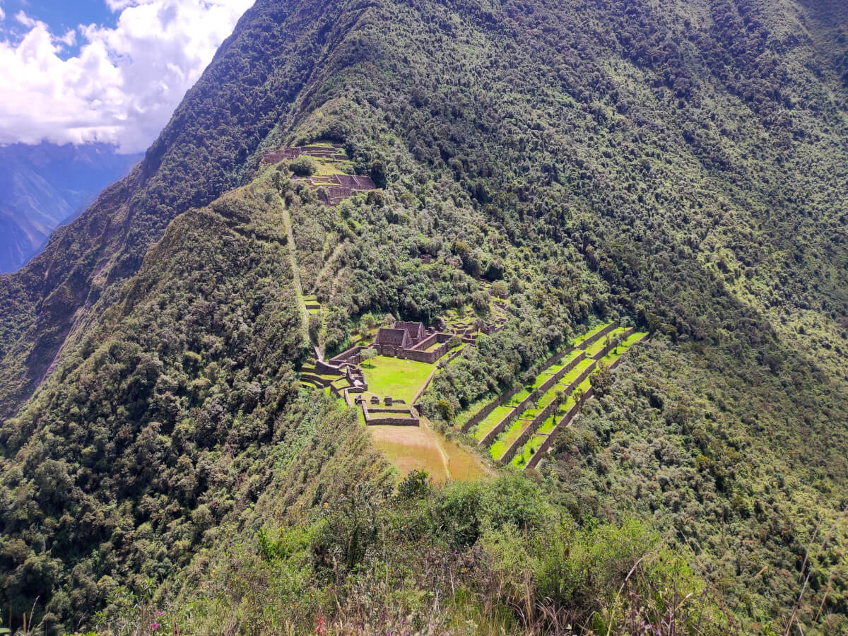 View of the archaeological site Choquequirao. It is possible to do the Choquequirao trek without a guide