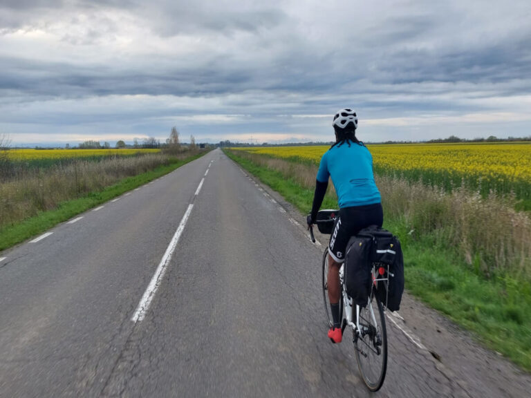 Man cycling from Romania to Serbia, one of the main activities in ecotourism