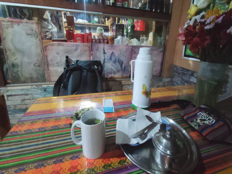 Waiting for dinner at Choquequirao Wasi