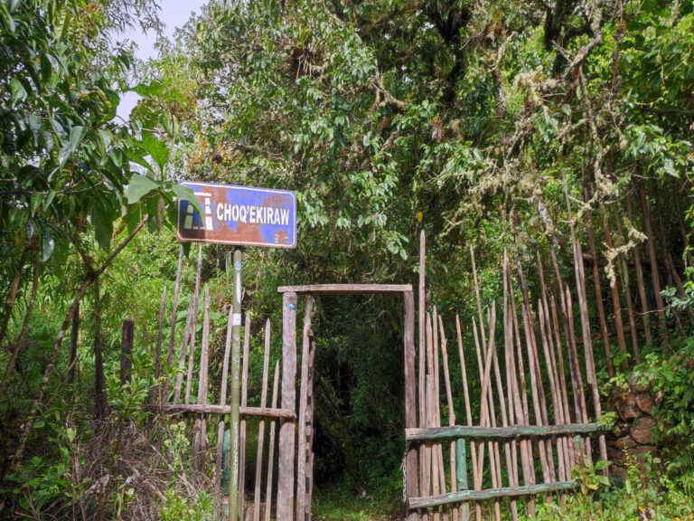 Entrance of the Choquequirao Archaeological site