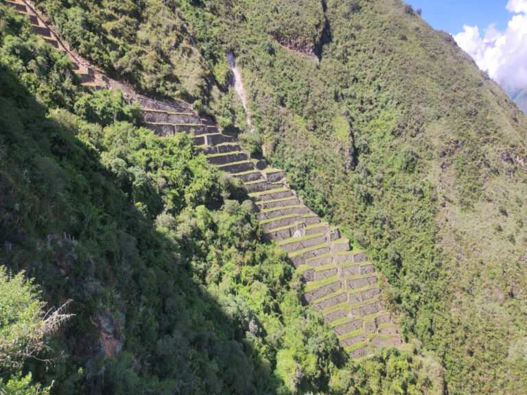 View of the Llamas sector in Choquequirao