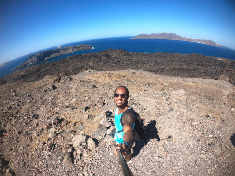 Nea Kameni Volcanic Park in Santorini