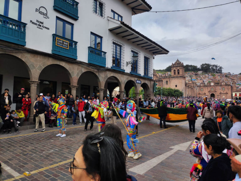 Celebration in the Plaza de Armas in Cusco, Peru