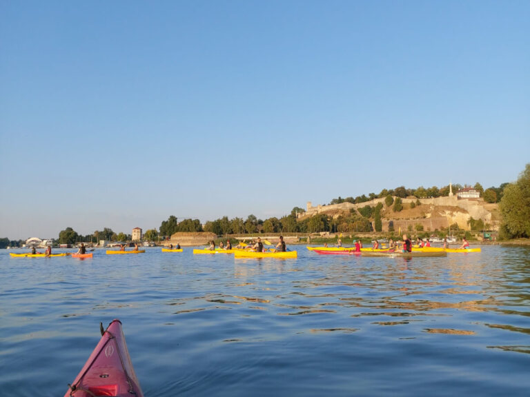 Kayaking on the Danube in Belgrade