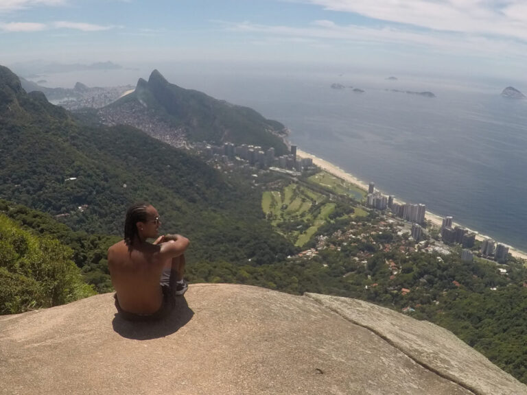 View from a peak in the Tijuca National Park in Rio de Janeiro