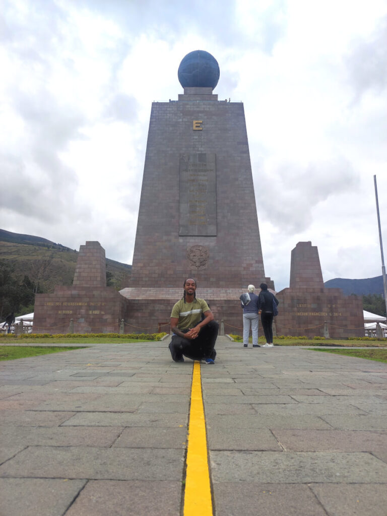 Mital del Mundo Monument in Quito, Ecuador